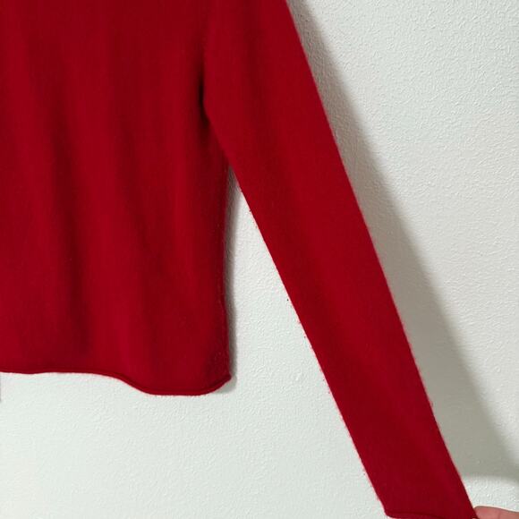 Prive 100%Cashmere Women's Red Long Sleeve Pullover Sweater Size Small - Picture 7 of 12
